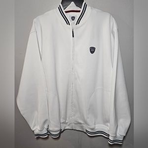 Vintage Reebok Classic Union Flag Track Jacket White / Navy Blue Men’s Size Med